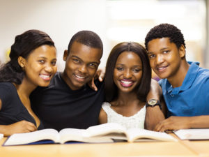 People Reading Books for College